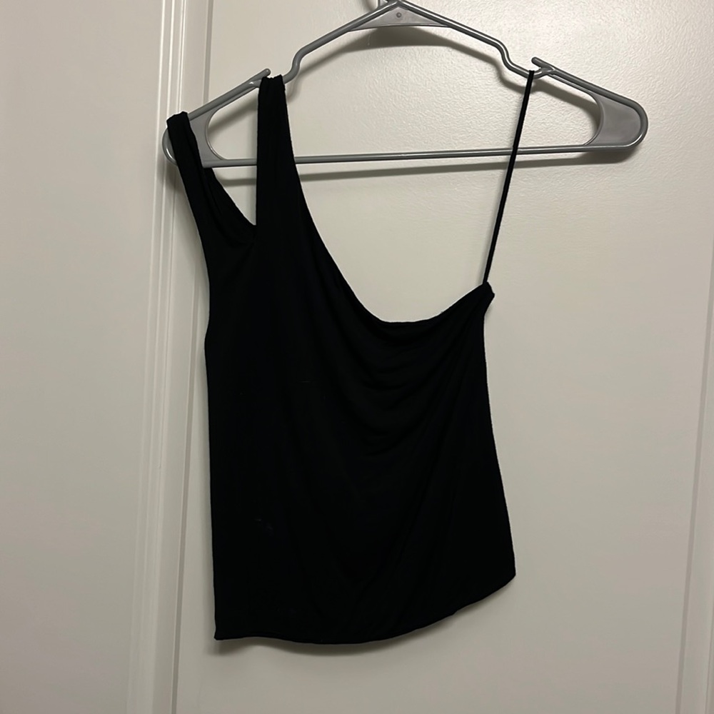 American Eagle Outfitters Cropped Black Tank Top Size XS